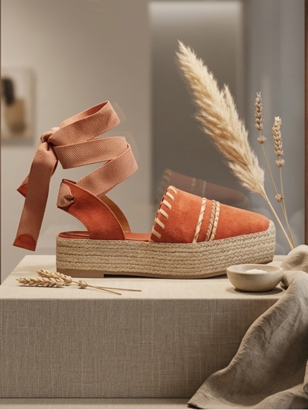 Ulla Johnson Women's Abia Platform Espadrilles Arabian Spice Suede Size 40 NIB